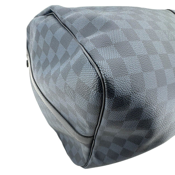 LOUIS VUITTON Keepall 55 Bandouliere Damier Cobalt Travel Bag Navy Blue