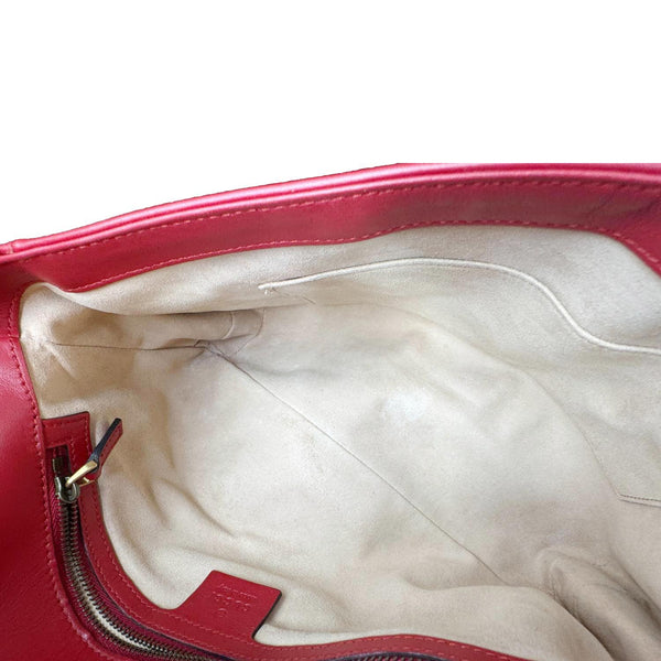 GUCCI GG Marmont Medium Matelasse Shoulder Bag Red 443496