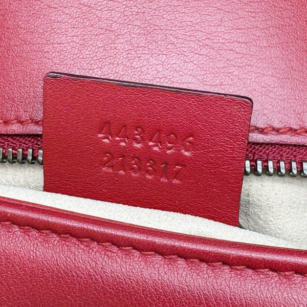 GUCCI GG Marmont Medium Matelasse Shoulder Bag Red 443496