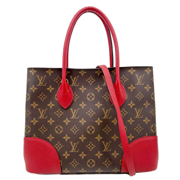 LOUIS VUITTON Flandrin Monogram Canvas Tote Shoulder Bag Cherry