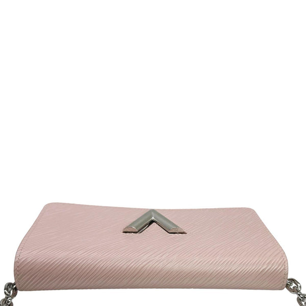 LOUIS VUITTON Twist Epi Leather Chain Wallet Shoulder Bag Rose Ballerine