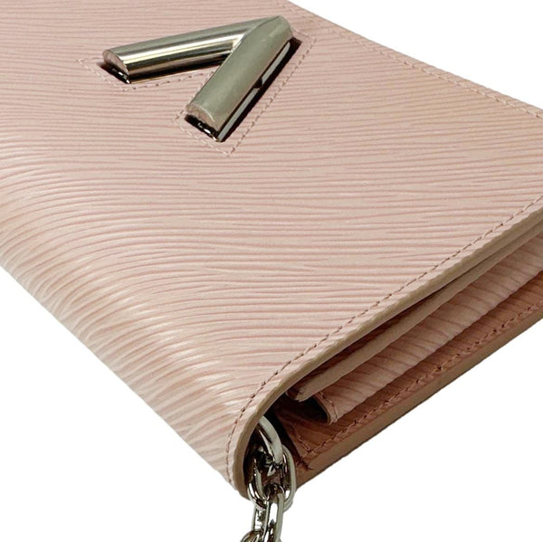 LOUIS VUITTON Twist Epi Leather Chain Wallet Shoulder Bag Rose Ballerine