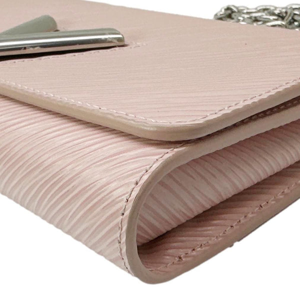 LOUIS VUITTON Twist Epi Leather Chain Wallet Shoulder Bag Rose Ballerine