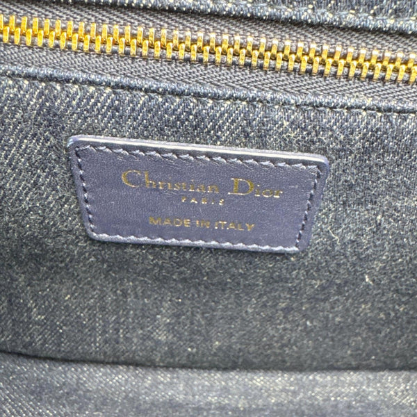 CHRISTIAN DIOR Montaigne 30 Flowers Print Denim Shoulder Bag Blue