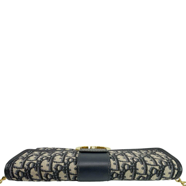 CHRISTIAN DIOR 30 Montaigne Oblique Jacquard Crossbody Clutch Bag Navy Blue