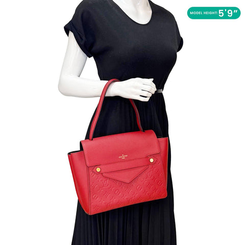 LOUIS VUITTON Trocadero Monogram Empreinte Shoulder Bag Cerise