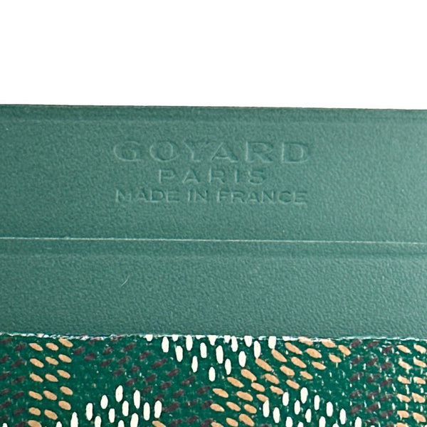 GOYARD Saint Sulpice Chevron Coated Canvas Card Holder Green