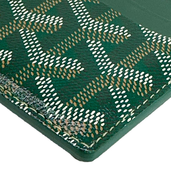 GOYARD Saint Sulpice Chevron Coated Canvas Card Holder Green