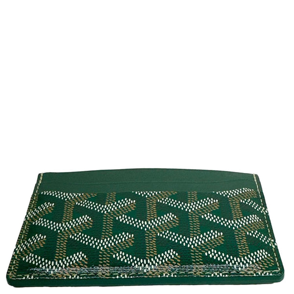 GOYARD Saint Sulpice Chevron Coated Canvas Card Holder Green