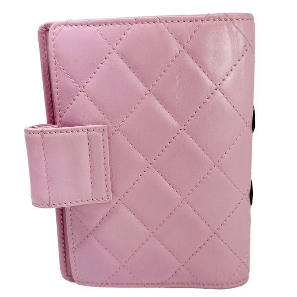 CHANEL Cambon Small Quilted Calfskin Leather Agenda Planner Pink