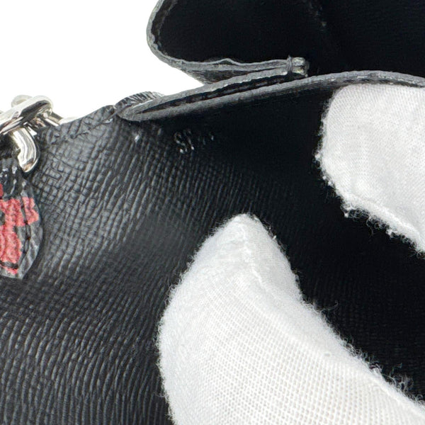 LOUIS VUITTON Twist Infrarouge Palm Leather Chain Wallet White