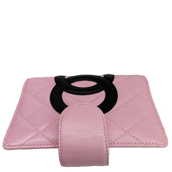 CHANEL Cambon Small Quilted Calfskin Leather Agenda Planner Pink