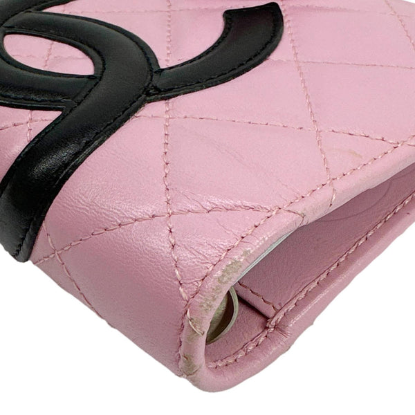 CHANEL Cambon Small Quilted Calfskin Leather Agenda Planner Pink