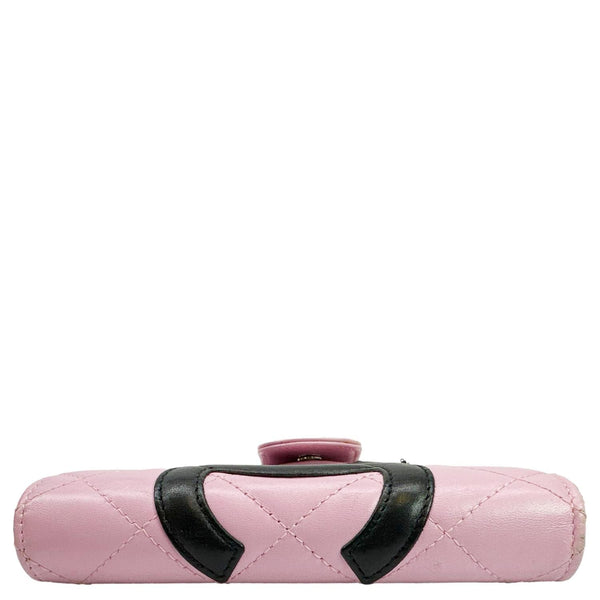 CHANEL Cambon Small Quilted Calfskin Leather Agenda Planner Pink