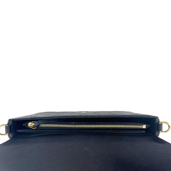 LOUIS VUITTON Felicie Pochette Monogram Empreinte Crossbody Bag Black