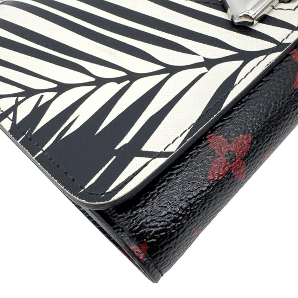 LOUIS VUITTON Twist Infrarouge Palm Leather Chain Wallet White