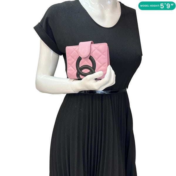 CHANEL Cambon Small Quilted Calfskin Leather Agenda Planner Pink