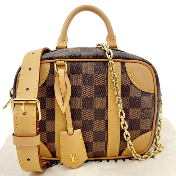 LOUIS VUITTON Valisette Souple BB Damier Ebene Shoulder Bag Brown
