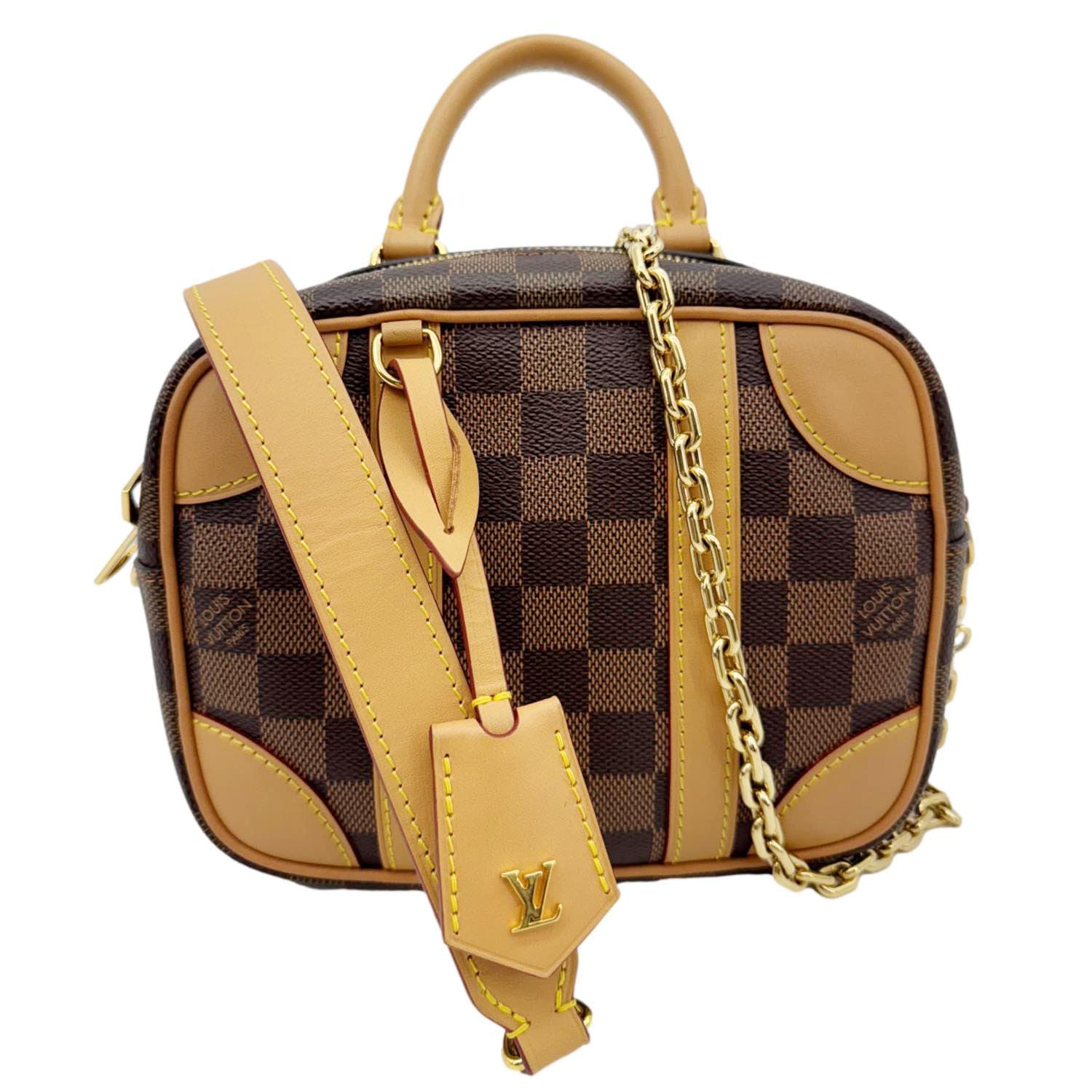LOUIS VUITTON Valisette Souple BB Damier Ebene Shoulder Bag Brown