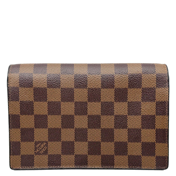 LOUIS VUITTON Vavin PM Damier Ebene Chain Crossbody Bag Black