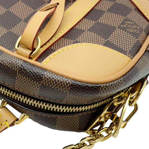 LOUIS VUITTON Valisette Souple BB Damier Ebene Shoulder Bag Brown