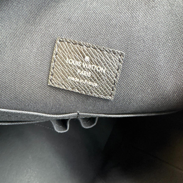 LOUIS VUITTON Grigori Taiga Leather Tote Crossbody Bag Black