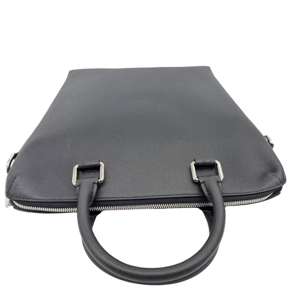 LOUIS VUITTON Grigori Taiga Leather Tote Crossbody Bag Black