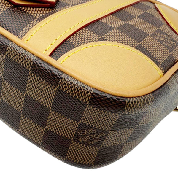 LOUIS VUITTON Valisette Souple BB Damier Ebene Shoulder Bag Brown