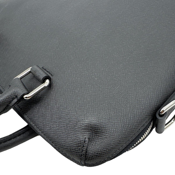 LOUIS VUITTON Grigori Taiga Leather Tote Crossbody Bag Black