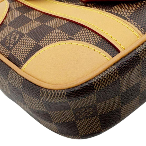 LOUIS VUITTON Valisette Souple BB Damier Ebene Shoulder Bag Brown