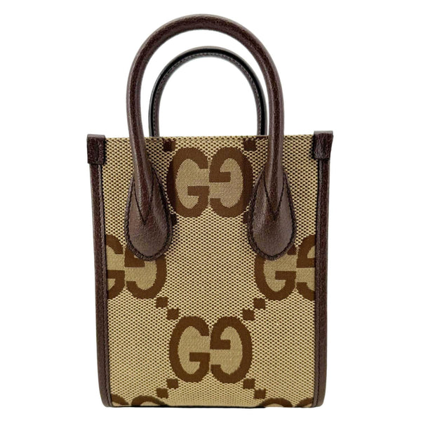 GUCCI Jumbo GG Supreme Canvas Tote Bag Beige 699406
