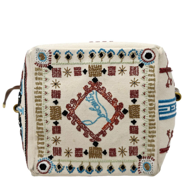 CHRISTIAN LOUBOUTIN Greekaba Embroidered Canvas Crossbody Bag Multicolor