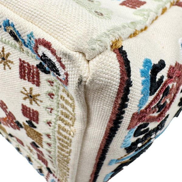 CHRISTIAN LOUBOUTIN Greekaba Embroidered Canvas Crossbody Bag Multicolor