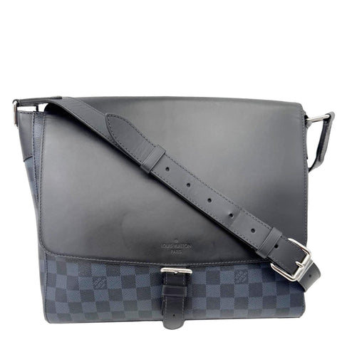 LOUIS VUITTON Newport Damier Cobalt Canvas Messenger Bag Blue