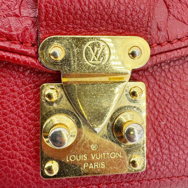 LOUIS VUITTON Saint Germain PM Monogram Empreinte Leather Shoulder Bag Red