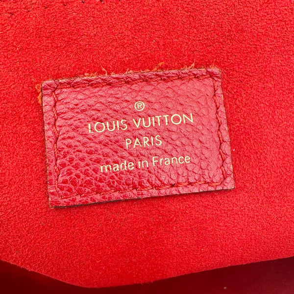 LOUIS VUITTON Saint Germain PM Monogram Empreinte Leather Shoulder Bag Red