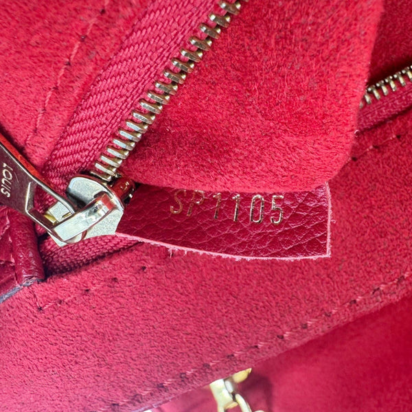 LOUIS VUITTON Saint Germain PM Monogram Empreinte Leather Shoulder Bag Red