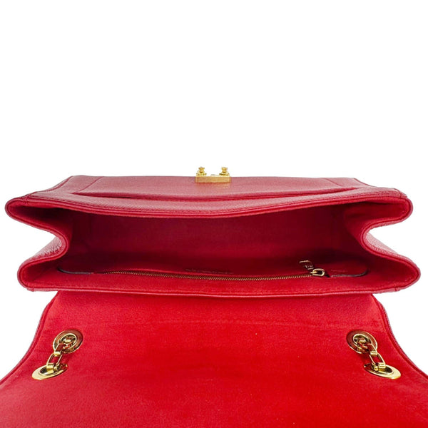 LOUIS VUITTON Saint Germain PM Monogram Empreinte Leather Shoulder Bag Red