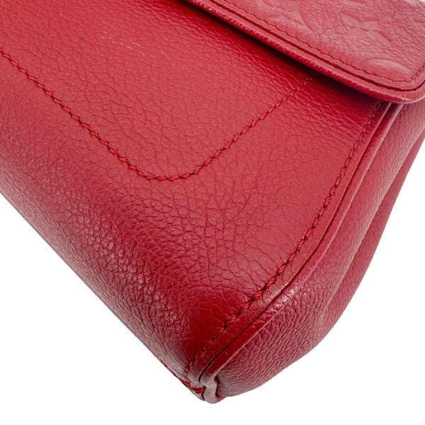 LOUIS VUITTON Saint Germain PM Monogram Empreinte Leather Shoulder Bag Red
