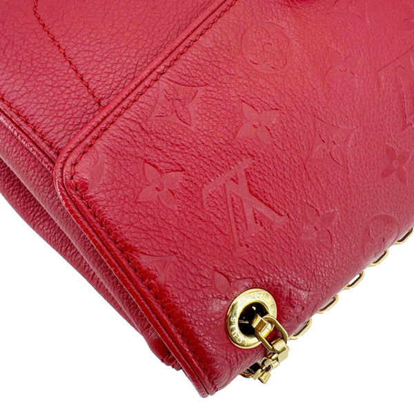 LOUIS VUITTON Saint Germain PM Monogram Empreinte Leather Shoulder Bag Red