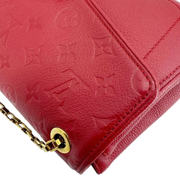 LOUIS VUITTON Saint Germain PM Monogram Empreinte Leather Shoulder Bag Red