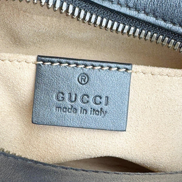 GUCCI GG Marmont Small Matelasse Chevron Leather Camera Bag Black 447632