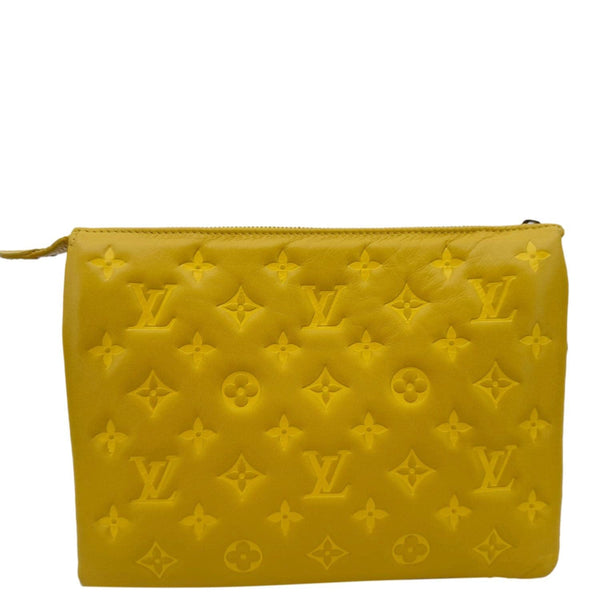 LOUIS VUITTON Coussin Monogram Embossed Leather Crossbody Bag Yellow