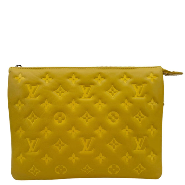 LOUIS VUITTON Coussin Monogram Embossed Leather Crossbody Bag Yellow