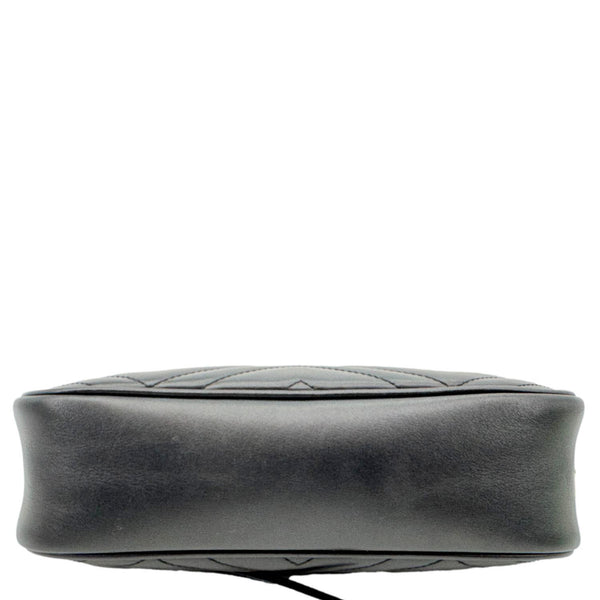 GUCCI GG Marmont Small Matelasse Chevron Leather Camera Bag Black 447632