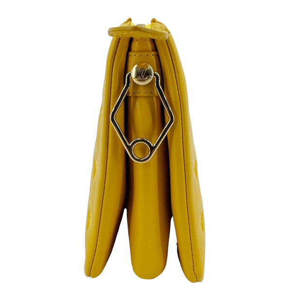 LOUIS VUITTON Coussin Monogram Embossed Leather Crossbody Bag Yellow