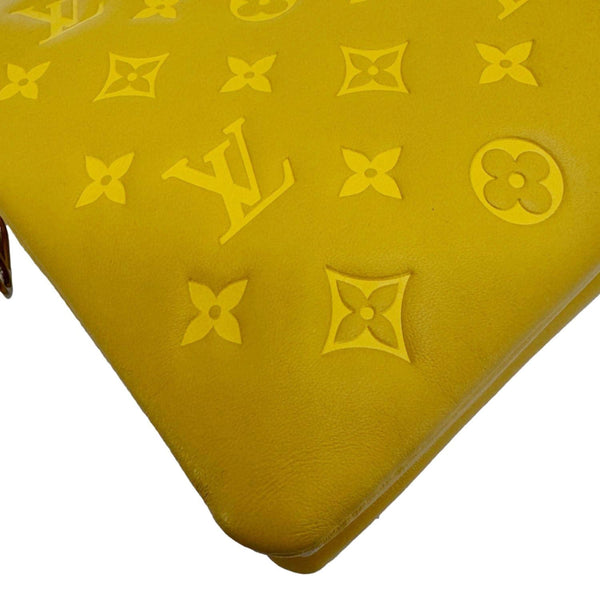LOUIS VUITTON Coussin Monogram Embossed Leather Crossbody Bag Yellow