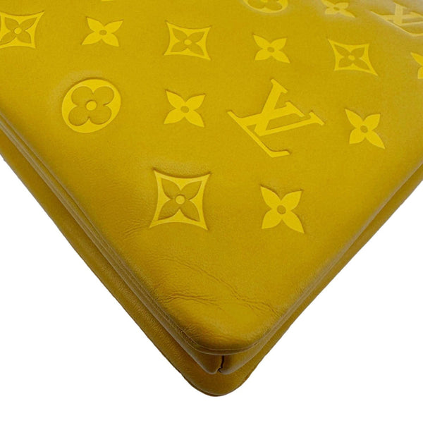 LOUIS VUITTON Coussin Monogram Embossed Leather Crossbody Bag Yellow