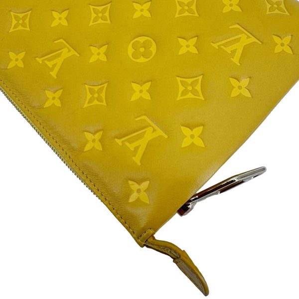 LOUIS VUITTON Coussin Monogram Embossed Leather Crossbody Bag Yellow