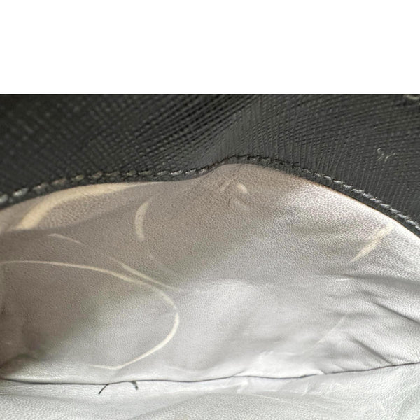 PRADA Sound Mini Saffiano Leather Crossbody Bag Black